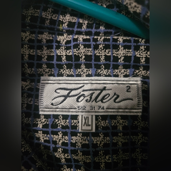 Foster Button Up Shirt Short Sleeve Men's Size XL - Picture 2 of 3